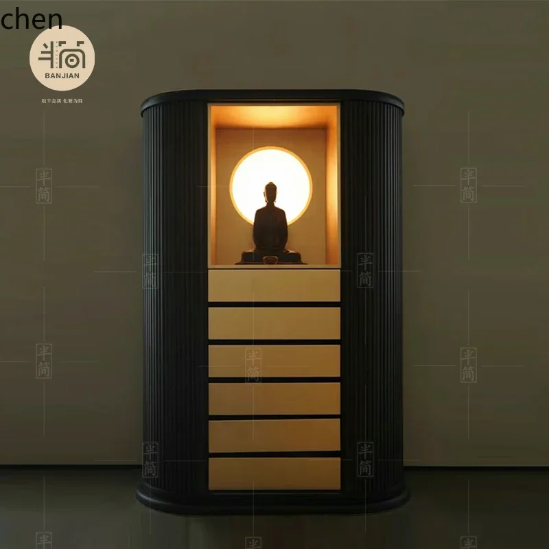 YFY  black walnut casket new Chinese vertical cabinet Buddhist platform Bodhisattva cabinet Buddhist cabinet household