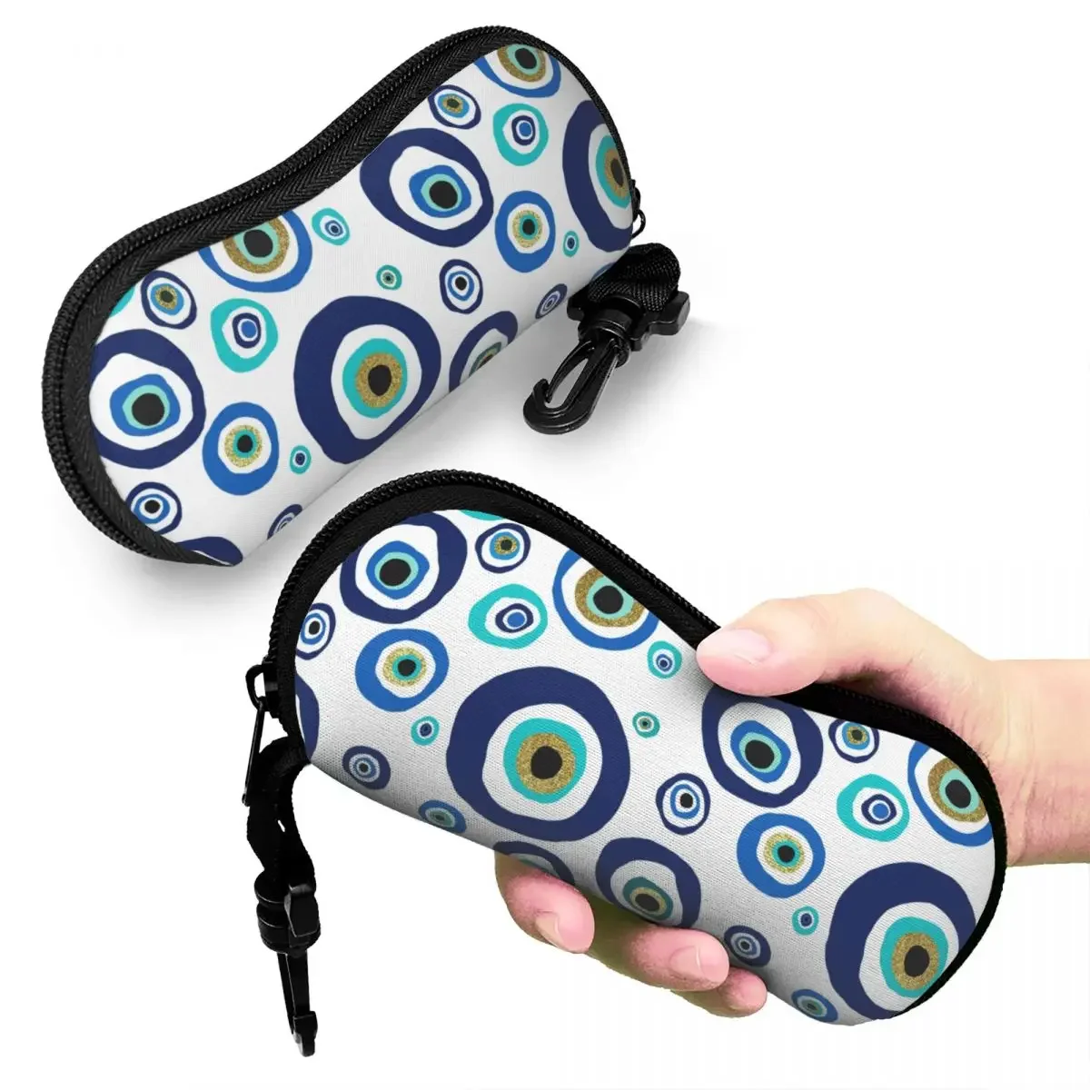 Nazar Amulet Evil Eye Talisman Glasses Case Waterproof   Blue   Boho  Protector Ins glasses Box