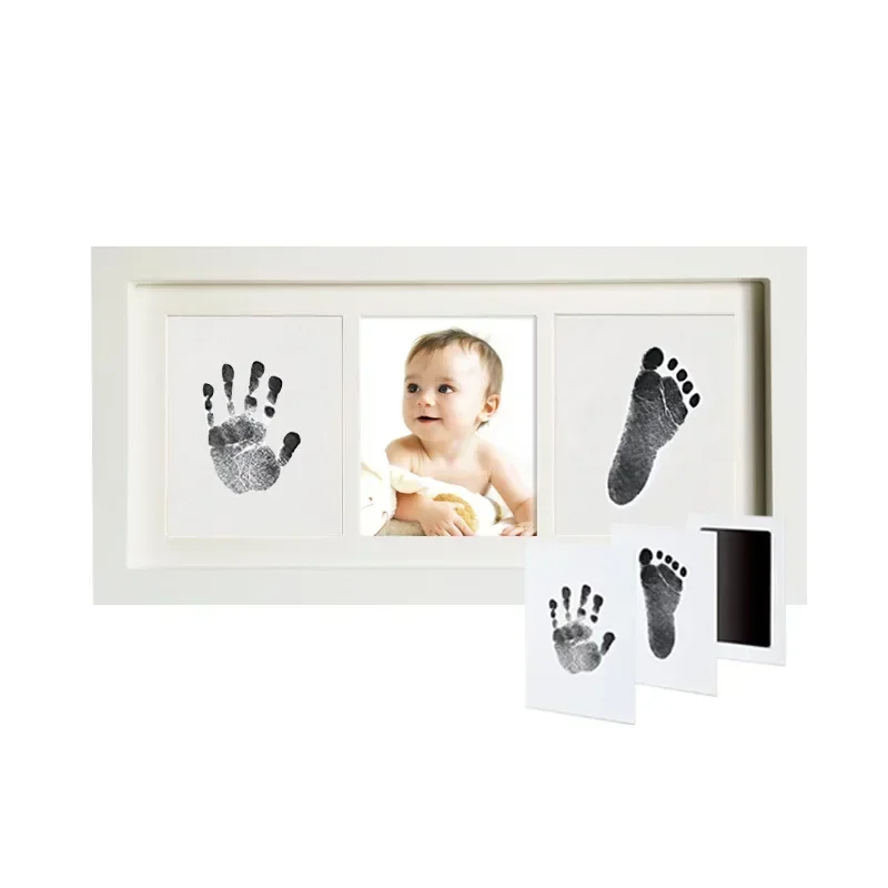 Newborn Baby Hand Foot Print DIY Photo Frame With Mold Clay Imprint Kit Non-toxic Baby Souvenirs Baby Milestone Decor Gift