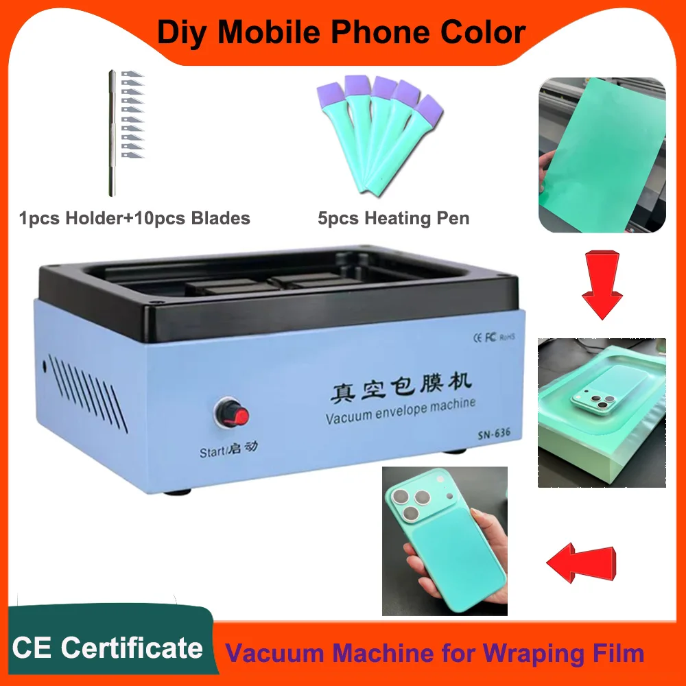 

Fonlyu Nano Coating Machine Vacuum Envelope Machine for iPhone 17 16 15 pro max Color Changing Film Customize Wrapping Machine