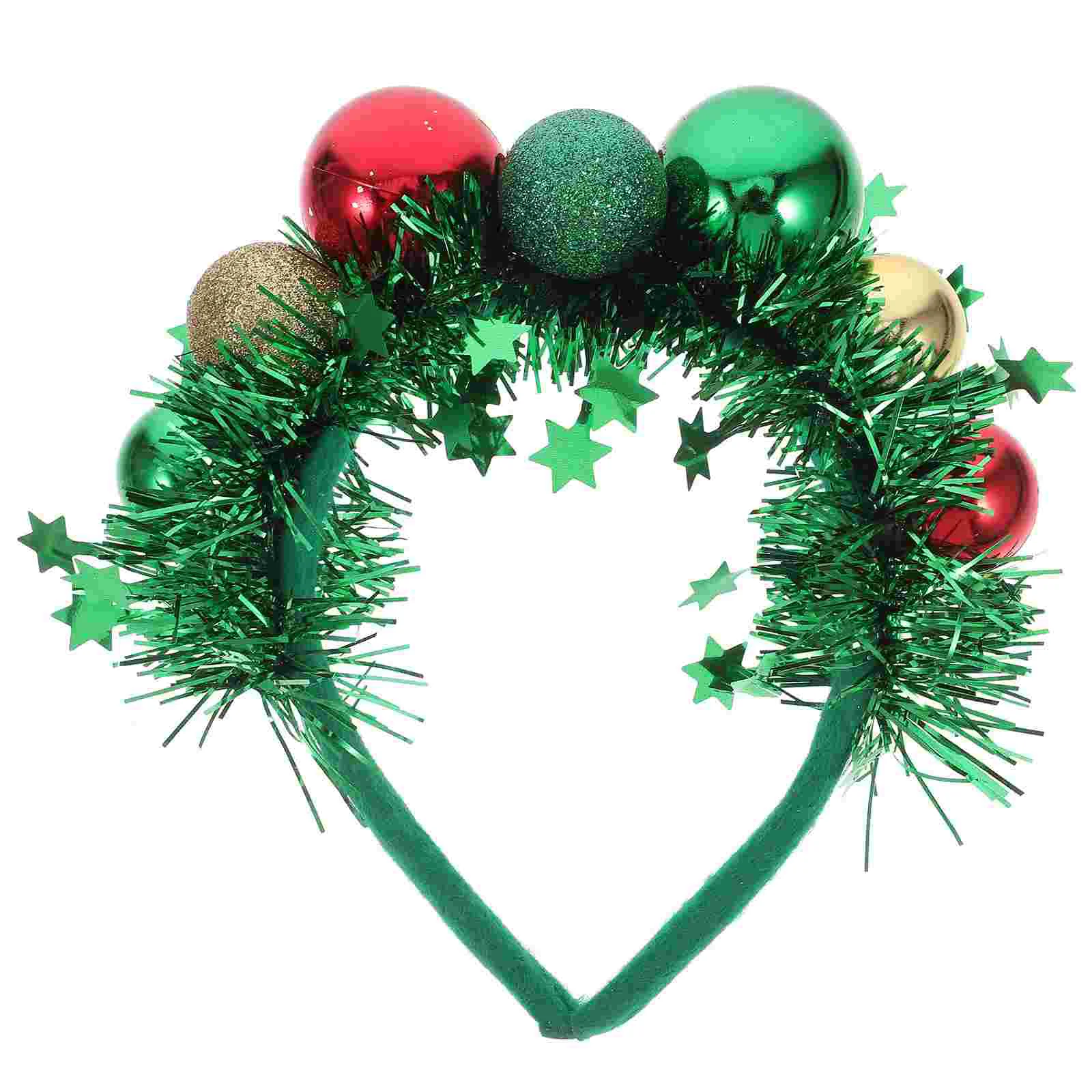 Christmas Headband Cactus Tree Party Headwear Xmas Prop Hairpin Decorate Ball Hoops Clips Plastic Miss Decoration