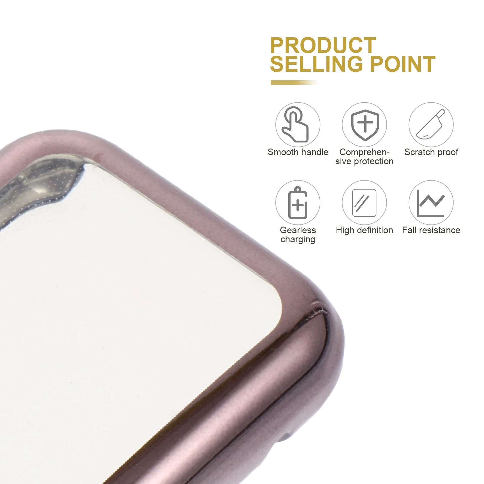 

2Pcs Full TPU Protective Cases Lightweight Anti Scratch Watch Covers Screen Protector Smartwatch Storage Cases