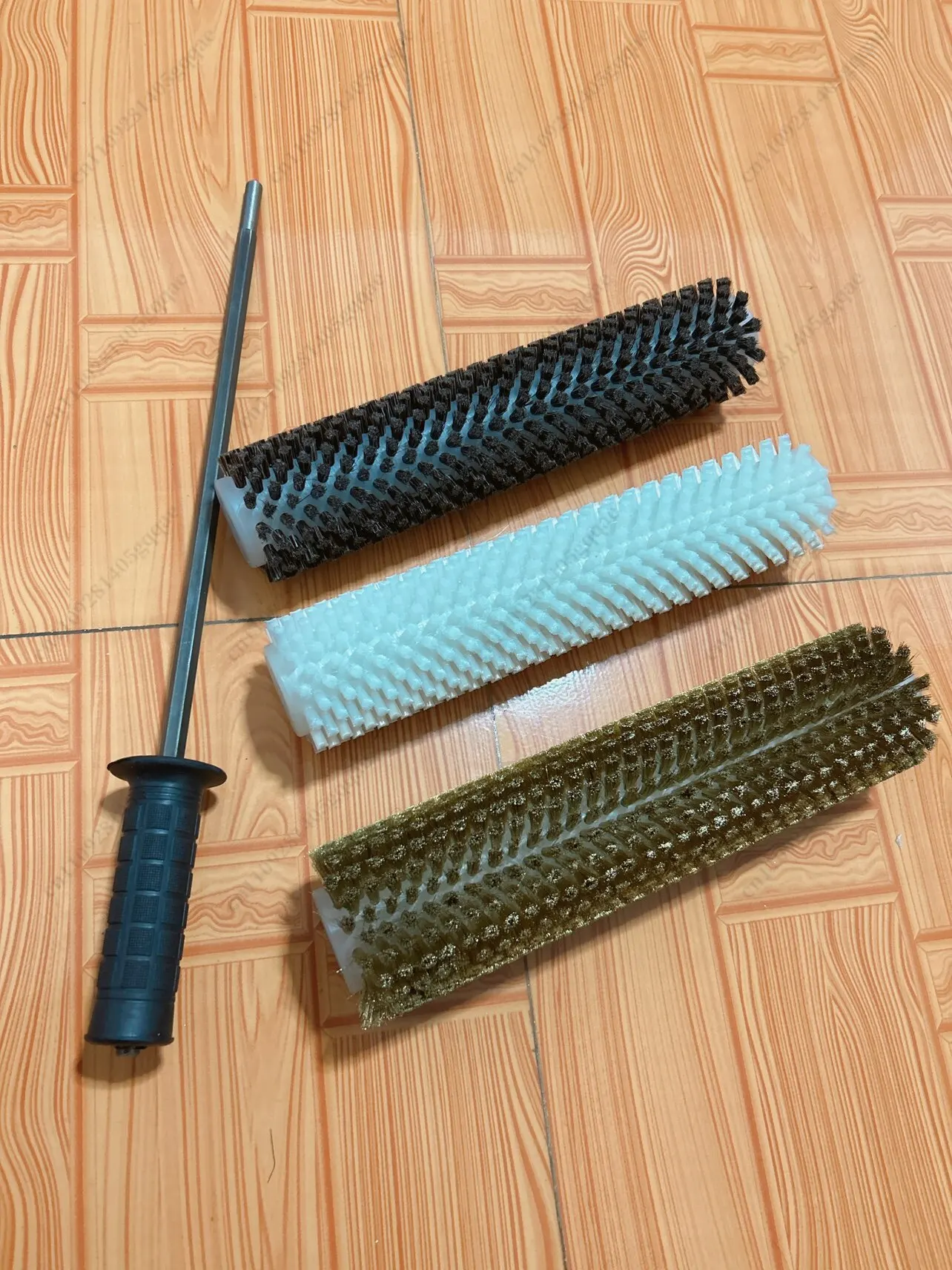 30CM Nylon/ Horse Hair /brush/copper Wire Roller Brush Set Ski Snowboard Waxing Electric Roller Brush Ski Roto Brush view 3