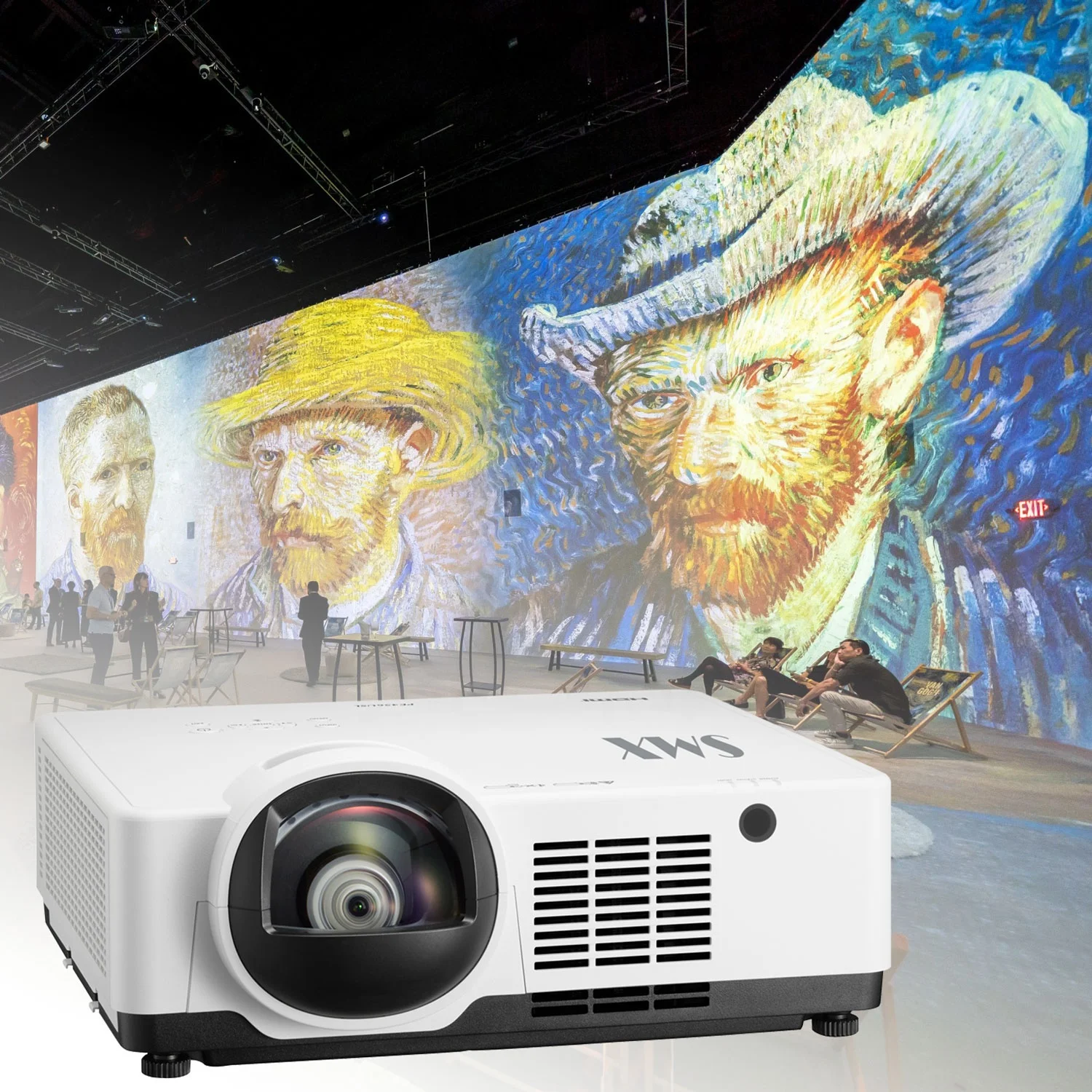 6,500 ANSI Lumens WUXGA Short Throw Laser Installation Projector with 0.44 Short Throw Ratio for Minimal Space Consumption
