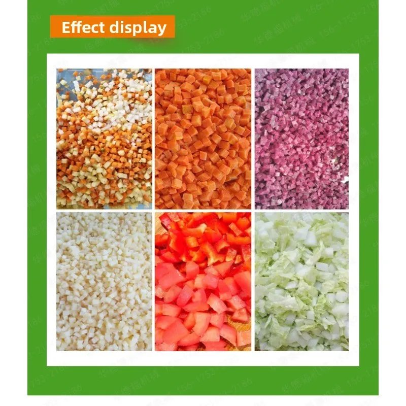 Fruit and vegetable high-speed dicing machine mango three-dimensional granulator potato dicing machine