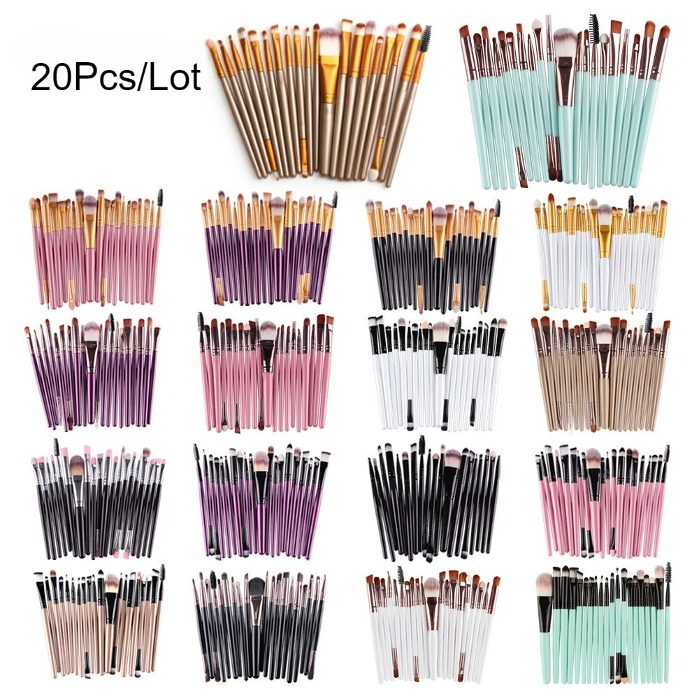 

20Pcs Makeup Brush Set Eye Shadow Brush Full Set Concealer Brushes Blush Loose Powder Highlighter Foundation Beauty Makeup Tools