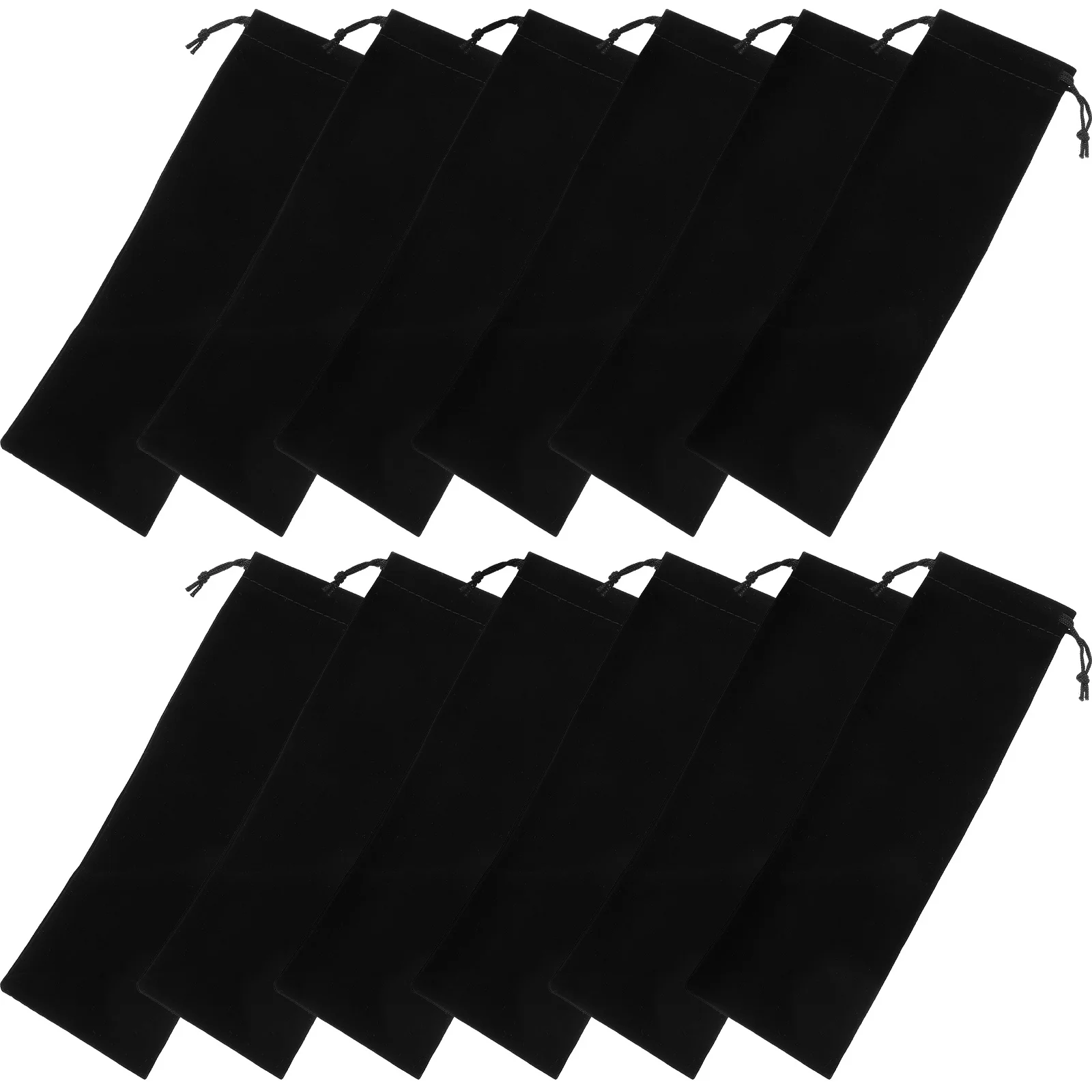 

12Pcs Drawstring Tableware Bags Cutlery Storage Pouch Portable Utensil Holder for Camping Picnic Travel Spoon Fork Chopsticks