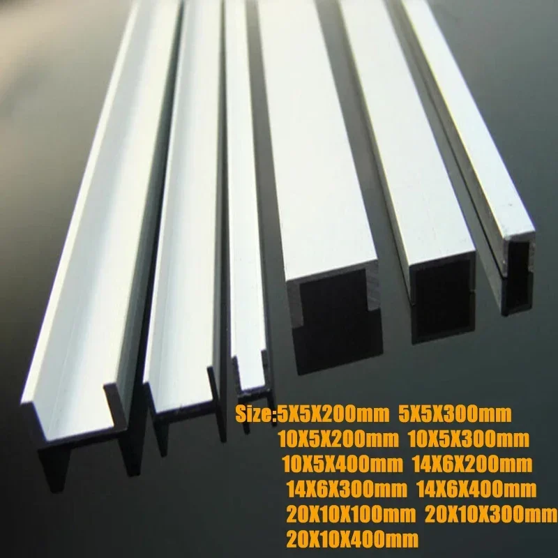 1 pz Lunghezza 100-400mm Alluminio U Profilo Canale FAI DA TE RC Modello di Auto Staffa Robot Per Le Installazione di Luce di Striscia LED