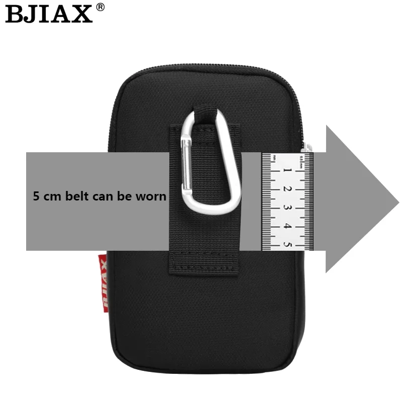 BJIAX Mobile Phone Outside Sports Multi-functional Men\'s Waist Pack Leisure Key Wear Belt 6 Inch Small Hanging Bag