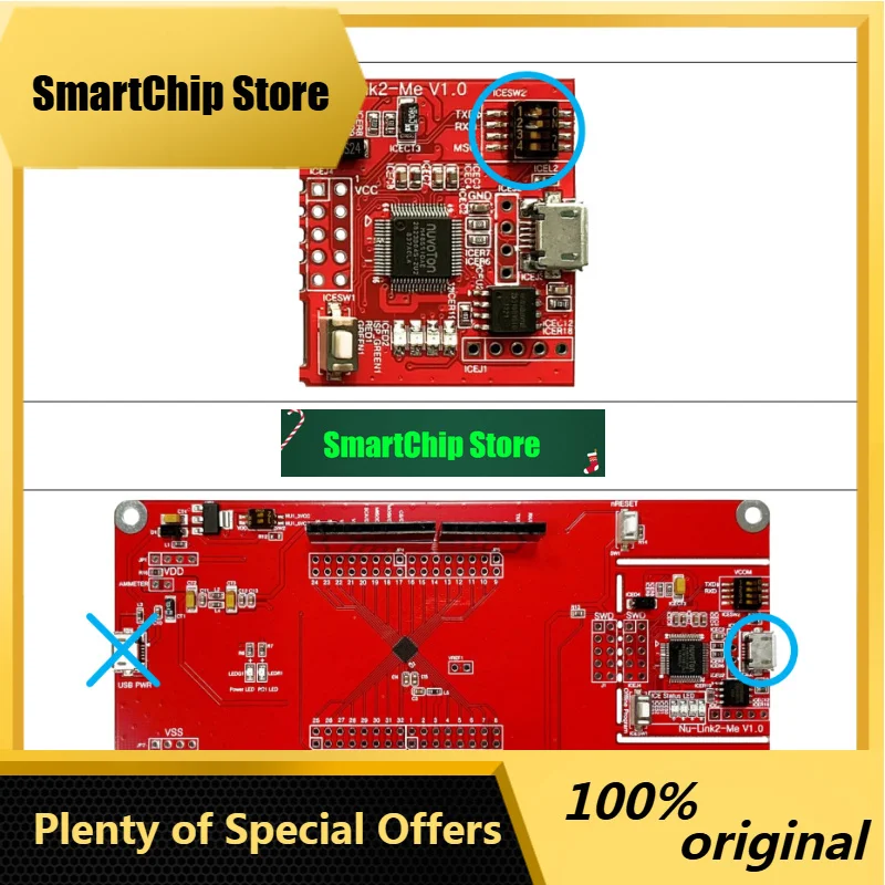 SmCpNuMaker-M031GTD Development Board ARM Cortex-M0+ 48MHz 32KB Flash 8KB RAM For IoT Embedded