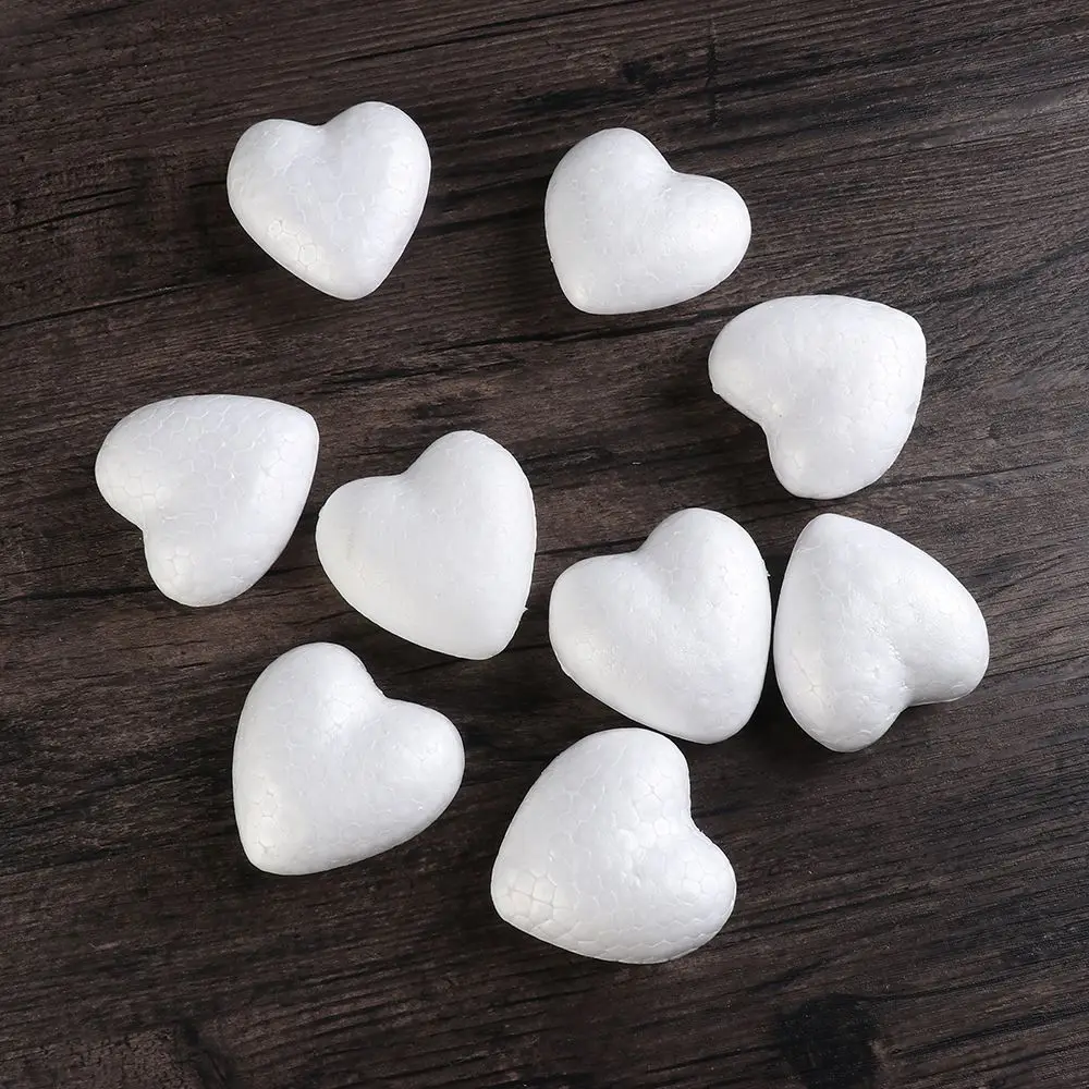 6/8,5/10/15 cm Herz Schaum Form Weiß Handwerk Kugeln Styropor Modellierung Polystyrol Hochzeit Decor DIY Ball Spielzeug Party Dekoration
