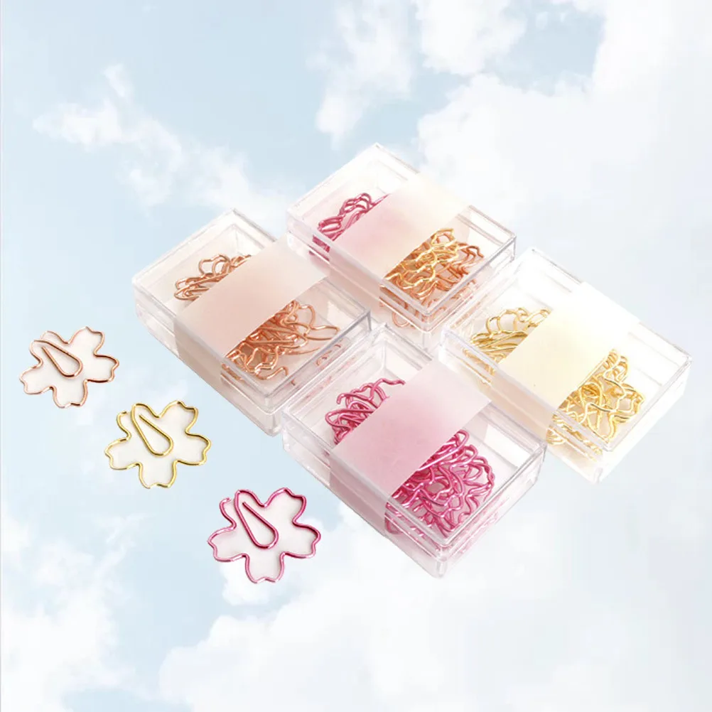 

12Pcs Elegant Flower Shape Paper Clips Heavy Duty Metal Clamps for Documents Photos Cards School Office Organizer Gift