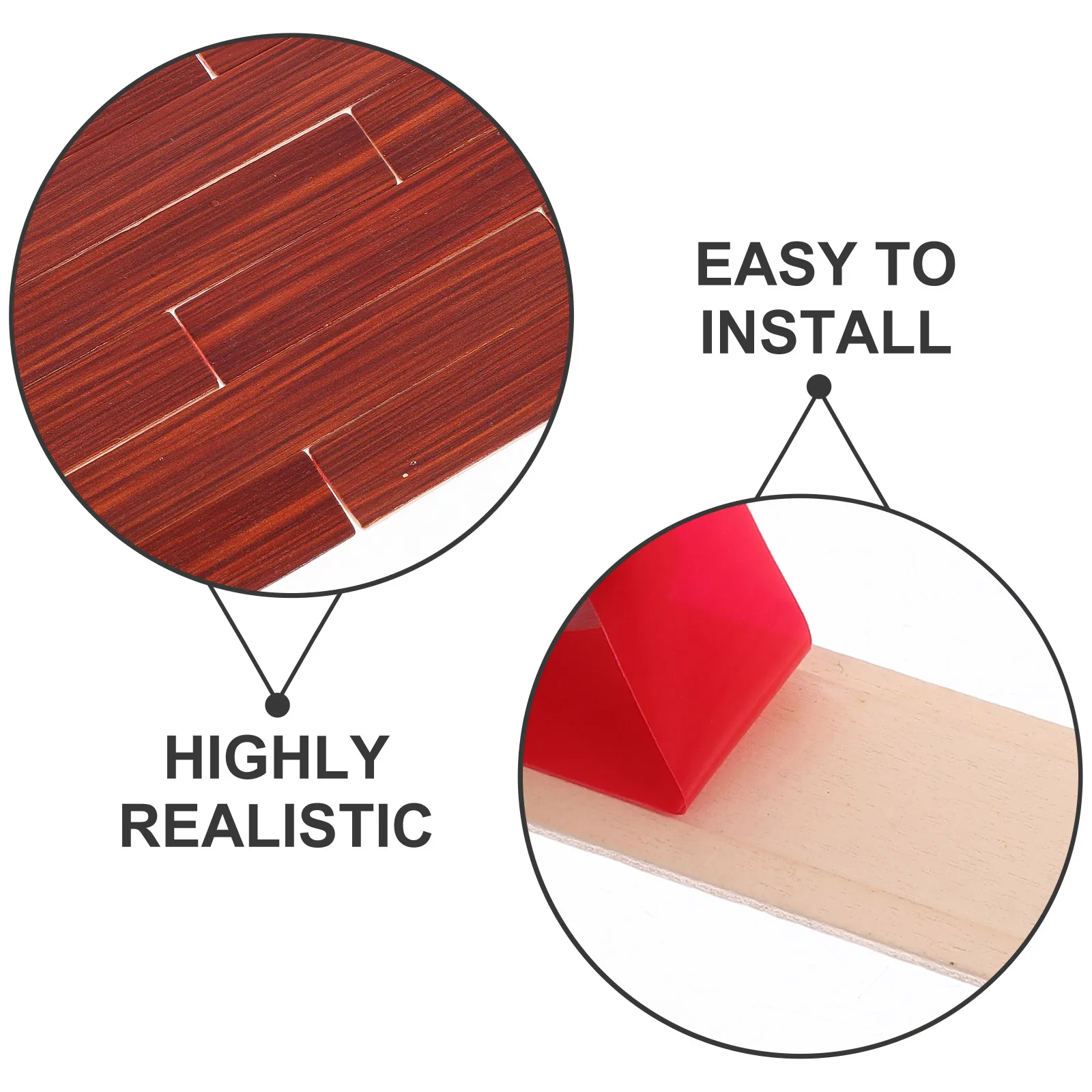 20 قطعة أرضيات خشبية لبيت الدمى بلاط ذاتي اللصق صغير بمقياس 1 12 سهل التركيب أرضية متينة للحبوب الواقعية للمصغرة