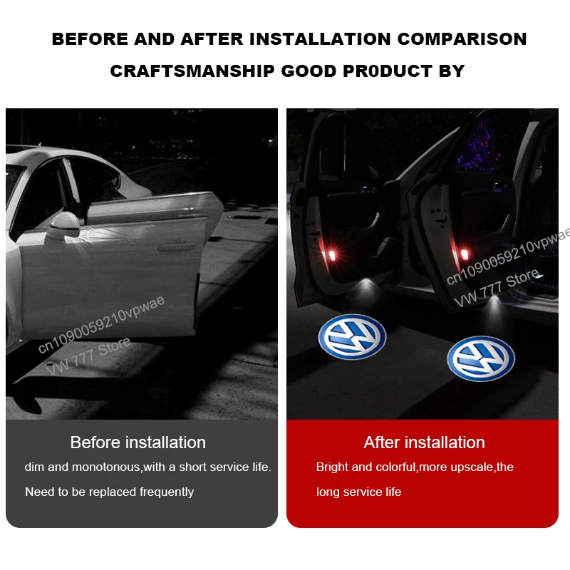 2 قطعة/المجموعة ل Volkswagen VW Golf CC طوارق باسات شيروكو تيجوان البديل B8 باب السيارة ضوء شعار جهاز عرض ليزر ترحيب ضوء