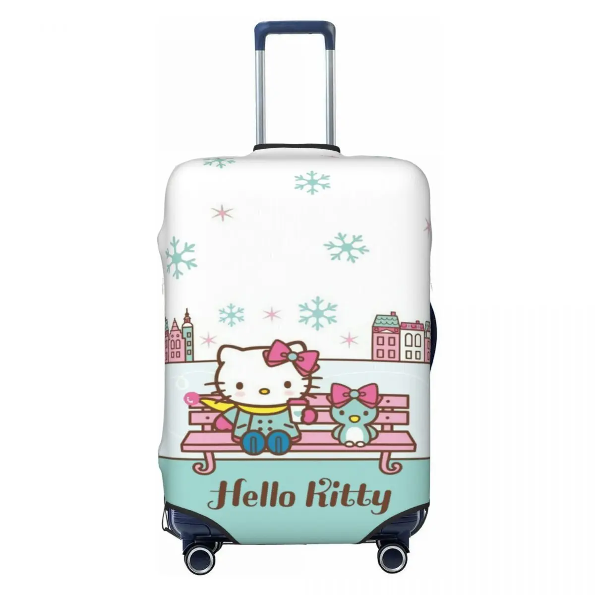 

Fashion Hello Kitty Luggage Cover Protector Washable Kitten Cat Travel Suitcase Covers