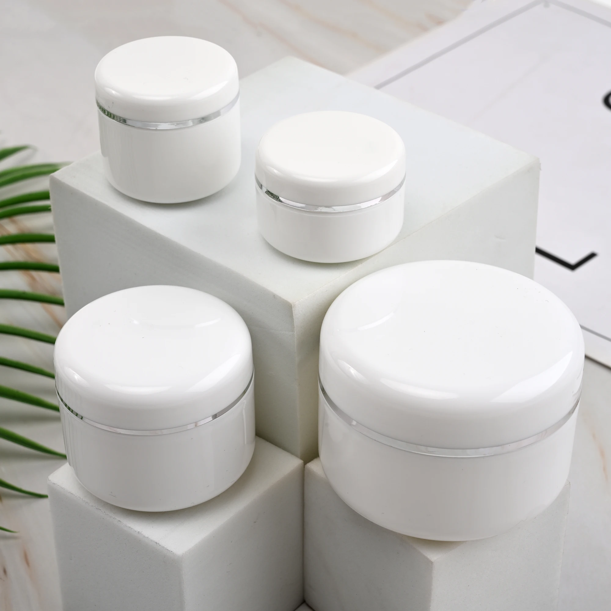 1Pcs Empty Cosmetic Containers 20/30/50/100/150/250g Refillable Bottles Travel Face Cream Lotion Plastic Makeup Jar Pot