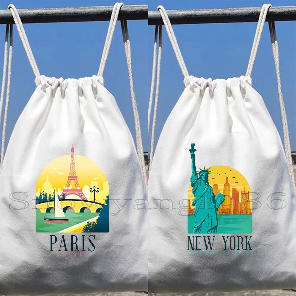 Barcelona Berlim Brasilia Londres Munique Paris Roma Veneza Estambul Sacos com cordão Mochila de futebol Mochila de ginástica Presentes Bolsa de corda
