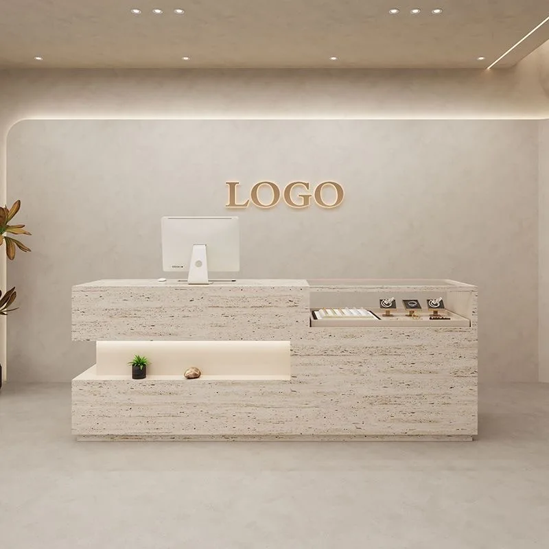 Clothing store Bar Women's clothing store checkout page store Small paint front desk Glass counter