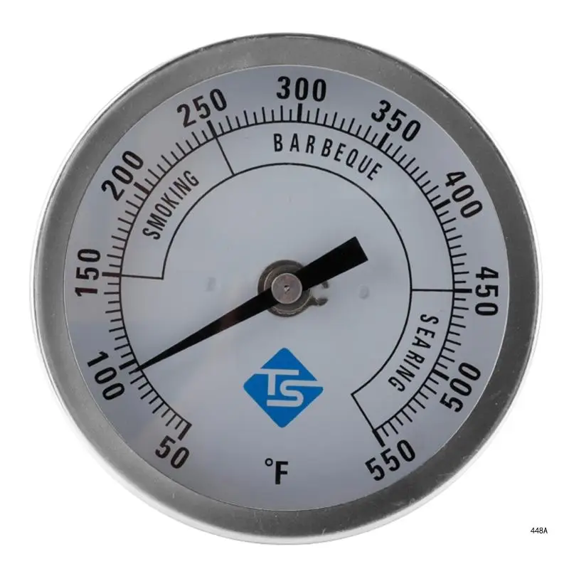 Stainless Steel Thermometers 50-550℉ 1/2NPT Thread Mount 83mm Diameter Round Dials Temperature Test Meter for Food Meat