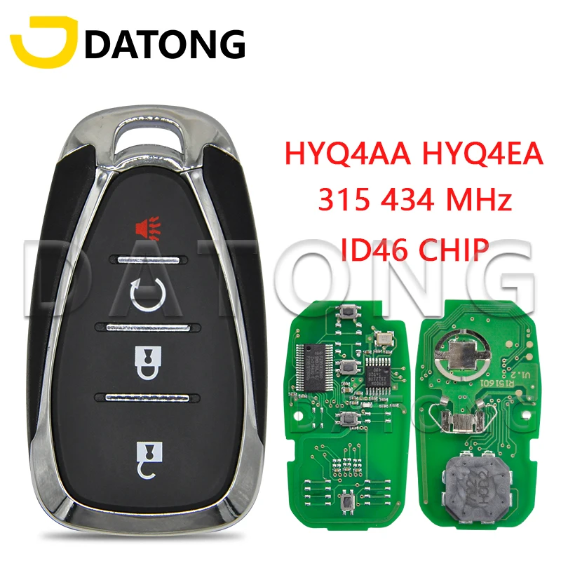 Datong World Car Remote Key For Chevrolet Camaro Equinox Cruze Malibu Spark ID46 315/434 Mhz Auto Smart Control Keyless Entry