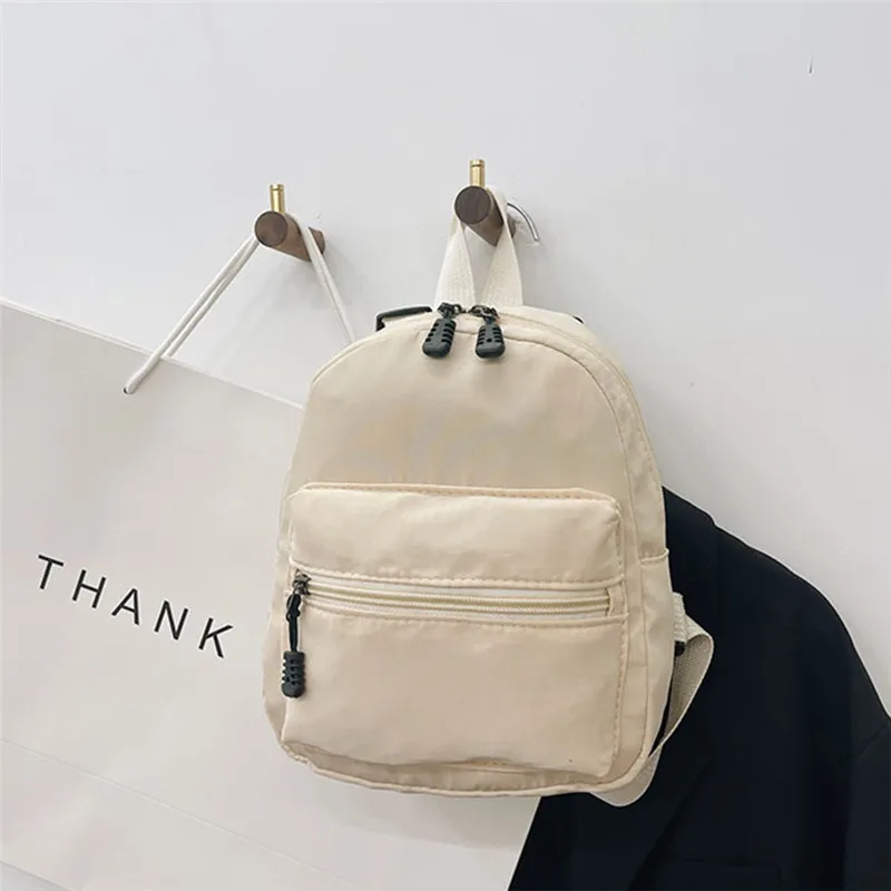 Mini Women\'s Backpacks 2024 Trend Nylon Female Bag Preppy Style School Travel Bags White Feminina Mini Rucksack For Teen Girls