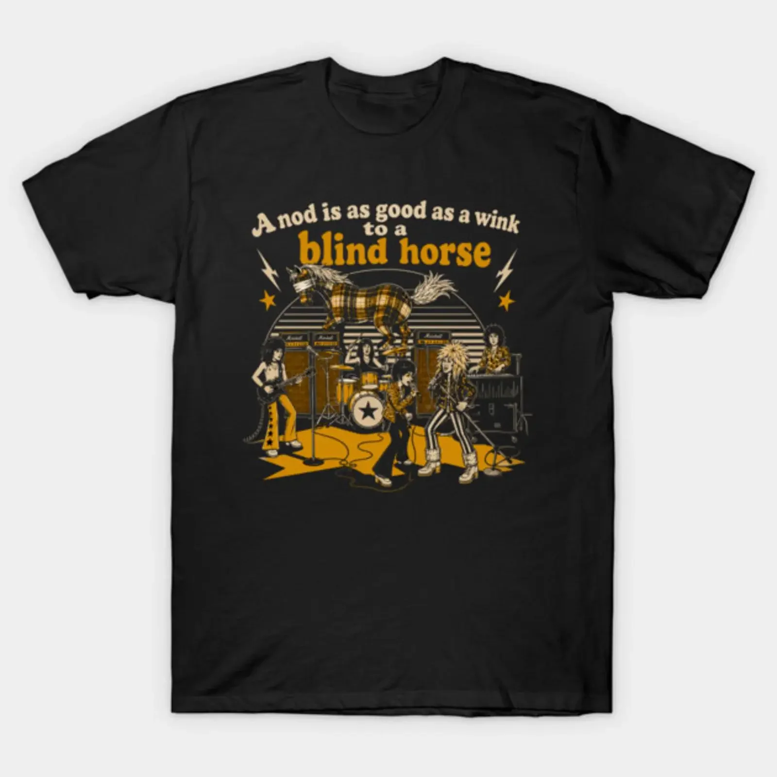 A Nod Is As Good Wink Blind Horse T Shirt vintage Washed fashion homme Top For Everyday Wear designer clothes Breathable
