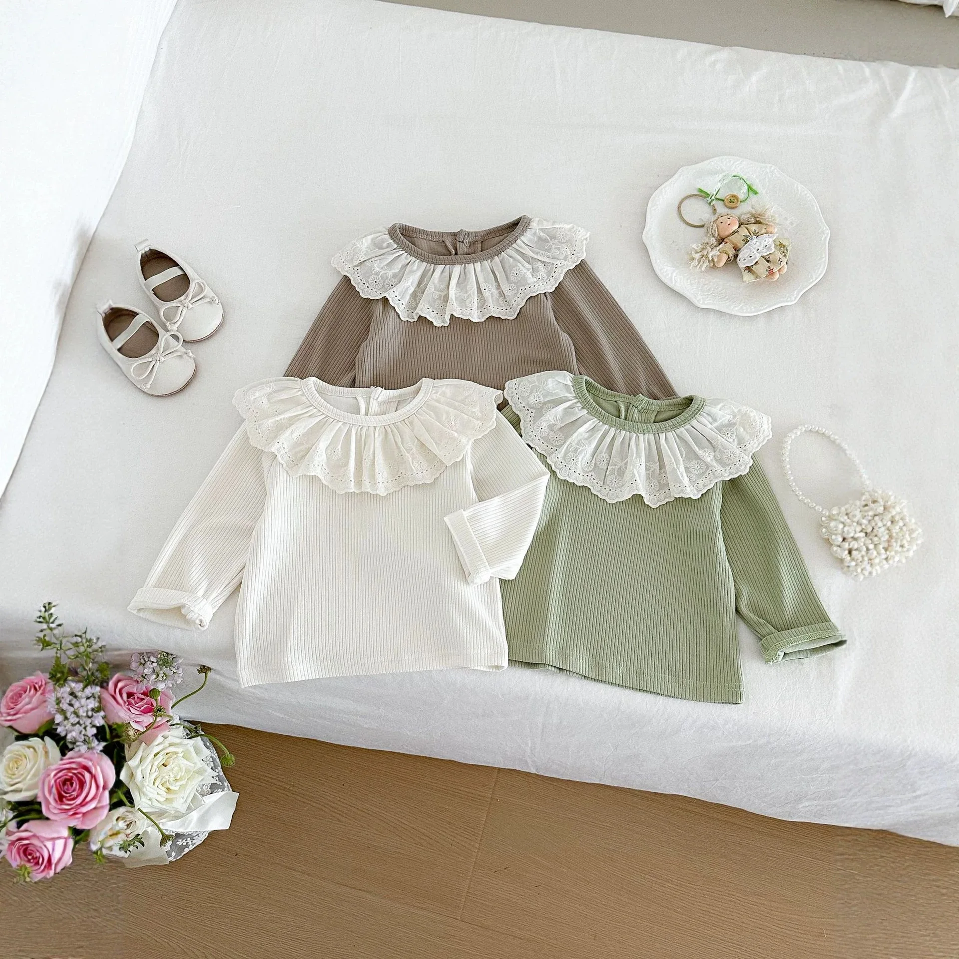 Baby Girl Long Sleeve T-Shirt 2026 Spring New Princess Top Kids Casual Blouse Toddler Clothes