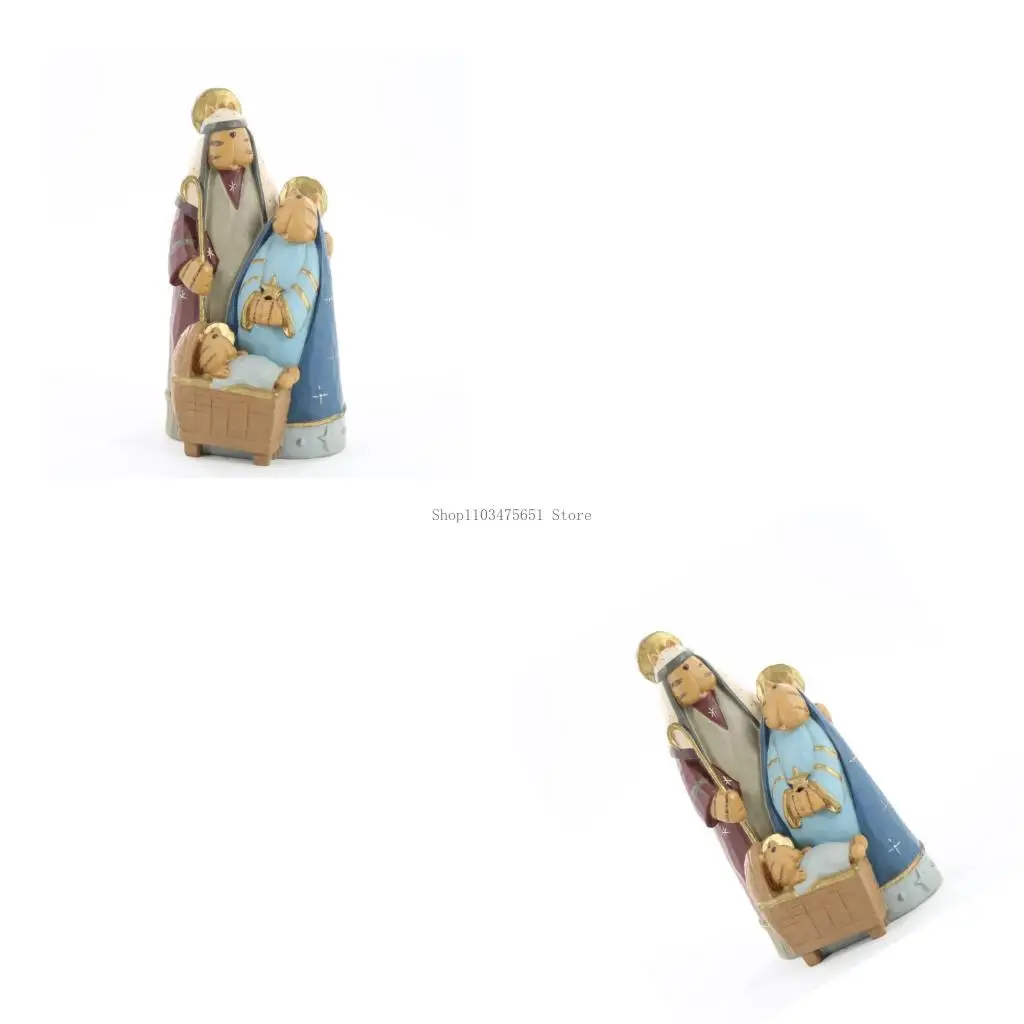  Holy Family Statues with Hook Wall Decors Christmas Nativity Decorative Figurine