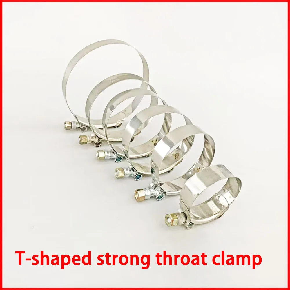 T-shaped strong 304 stainless steel throat clamp with complete anti-corrosion and rust prevention specifications