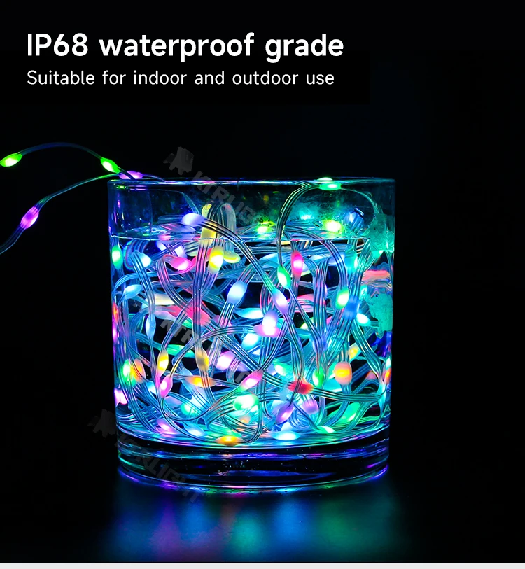 Transparent Wire 5V 3PIN WS2811 LED String Lights Dream Color Accessories RGBIC Addressable Seed Pixel Pebble Decorative Lights