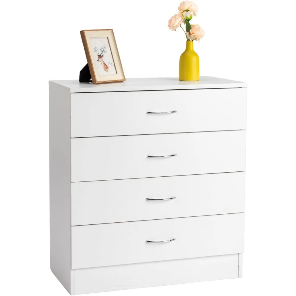 

4 Drawer Dresser for Bedroom, Small Chests of Drawers Modern Nightstand, White Dresser Chest Drawers, Dressers for Nursery