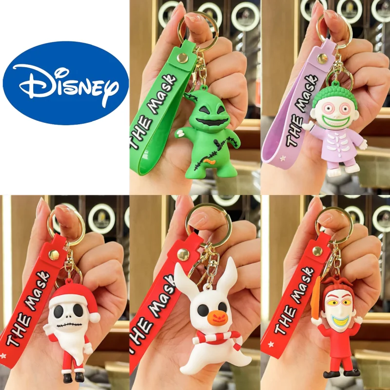 1PC Classic Cartoon Figure Jack Skellington Keychain Disney The Nightmare Before Christmas Doll Keyrings Backpack Accessories