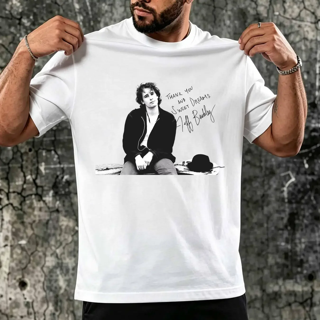 washed T Shirt Jeff Buckley Signature For Fans Men All Size 1CM1711 long or short sleeves vintage Washed homme graphic Stylish