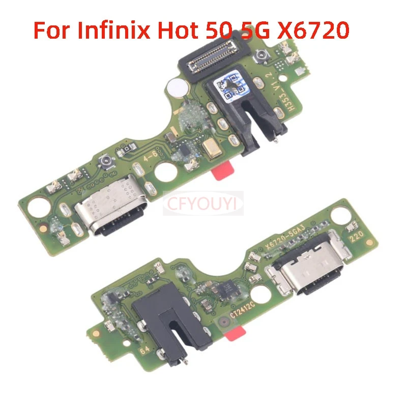 

Charging Port Board For Infinix Hot 50 5G X6720 USB Dock Connector Charger Port Flex Cable Replacement Part