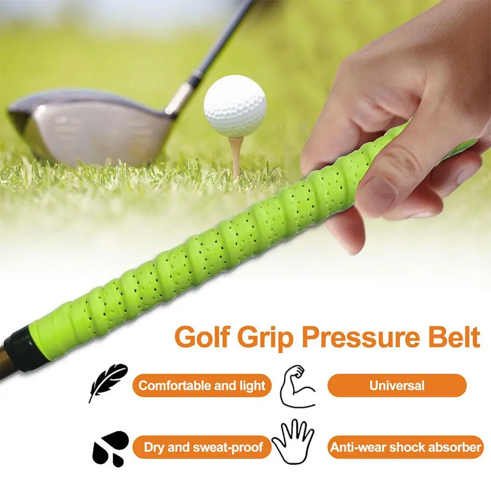 PU Golf Club Grip Winding Belt antiscivolo Golf Club Grip Tape rimane asciutto antisudore regalo di ricambio rapido per gli appassionati di Golf X2E3