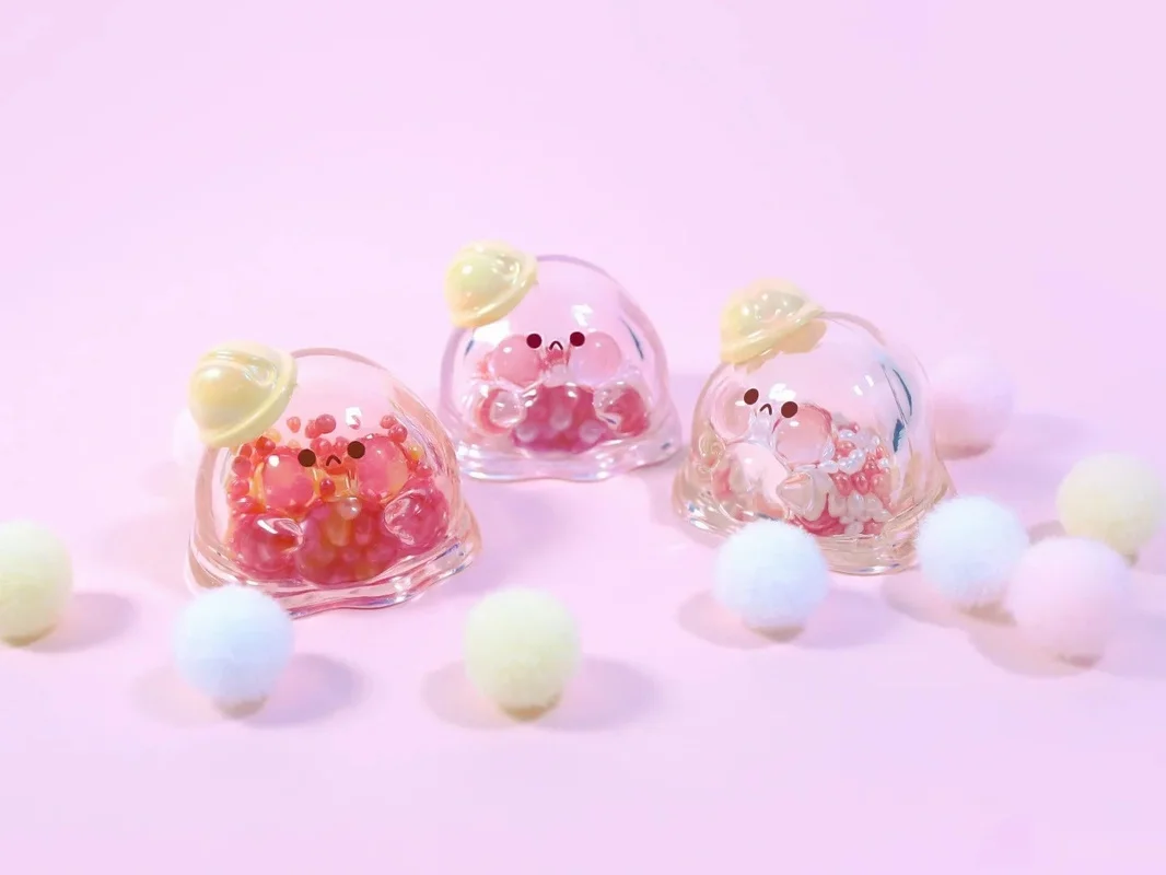 Poached Egg Iridescent Party Series Blind Box Mini Bean Toys Mystery Box Cute Action Figure Model Desktop Ornament Kawaii Gift view 4