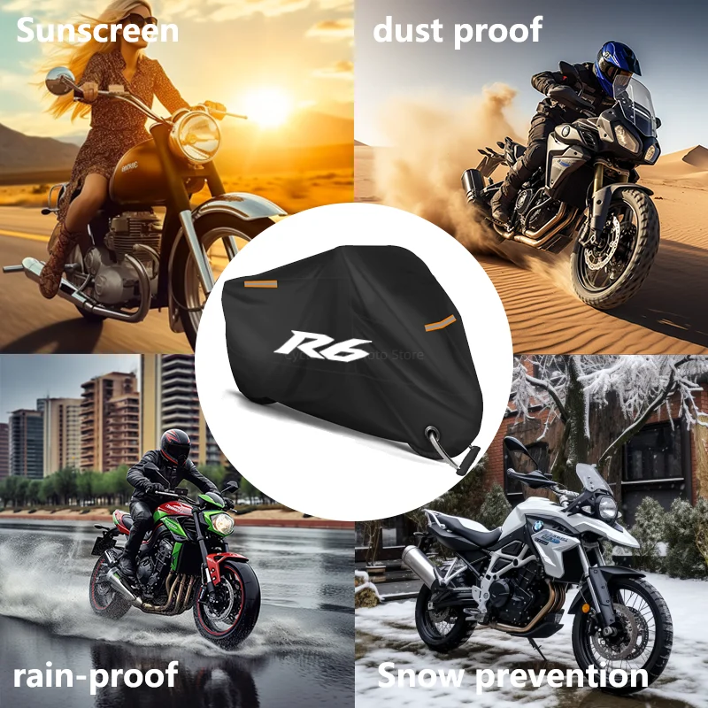 Motorcycle Cover Waterproof Outdoor Scooter UV Protector Dust Rain Cover For Yamaha YZFR6 YZF R6 R6S 1999-2015 2005 2007 2010