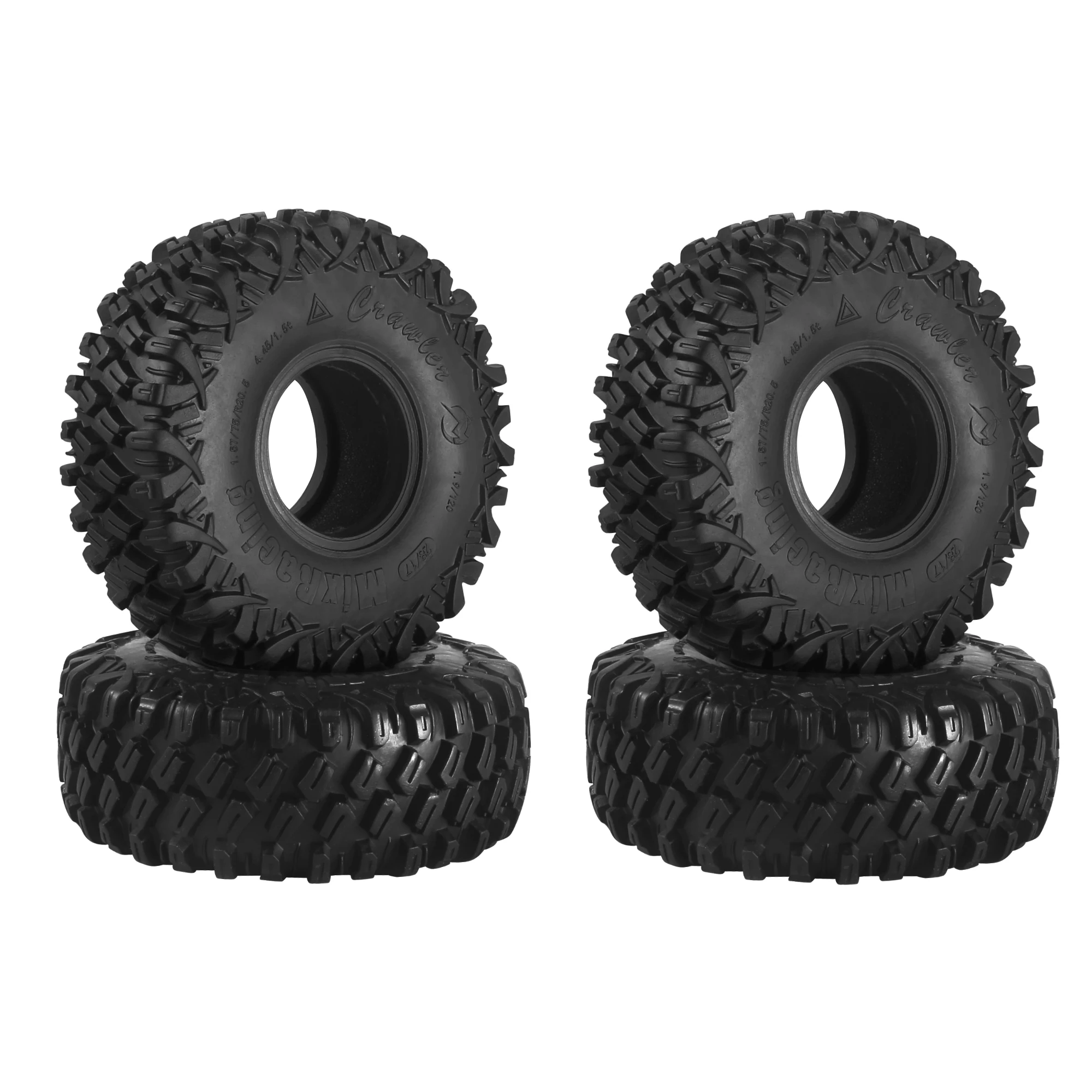 

4pcs 120mm 1.9 Rubber Tire Wheel Tyre for 1/10 RC Crawler Car Traxxas TRX4 RC4WD D90 Axial SCX10 90046 II III Redcat