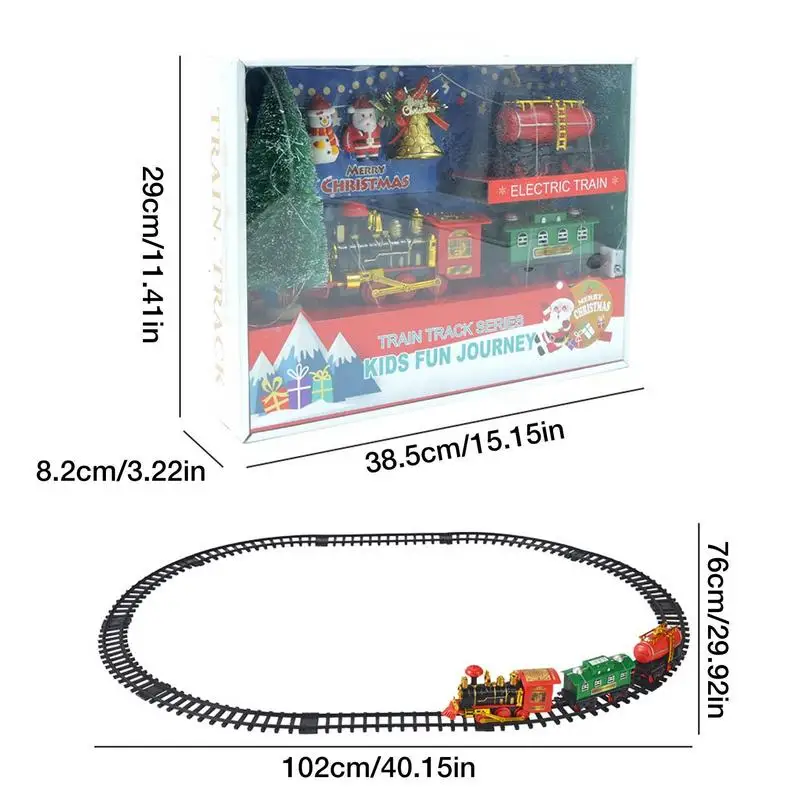 Christmas Train Set Christmas Train Decorations Festive Home Decor DIY Car Track Carriages And Tracks Toys Christmas Gift For