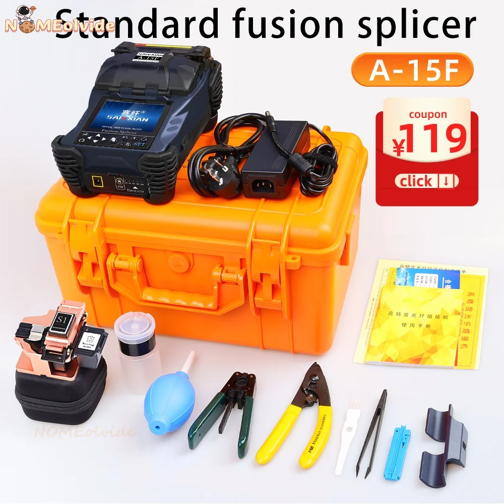 

Fusionadora Fibra Optica A-15F Fully Automatic Mini Fusion Splicer Splicing Hin FTTH Fiber Optic Tool Set