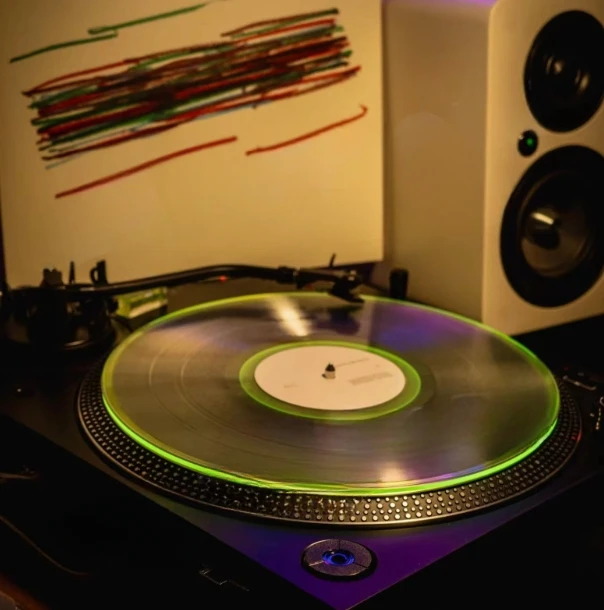 Glowing vinyl record pad fluorescent non-slip and anti-static 12-inch universal acrylic record padThe product can be customized.