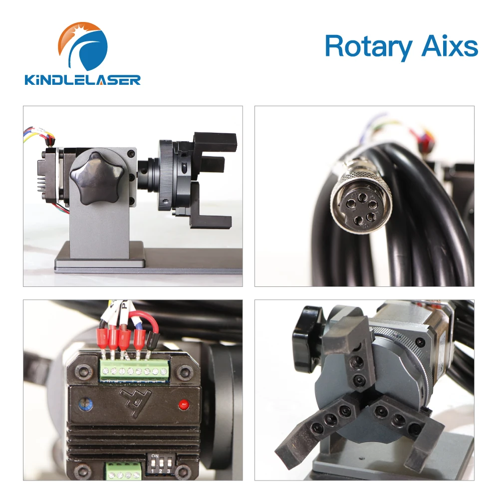 Kindlelaser DAJA Rotary Axis with Integrated Driver Fiber Laser Engraver Marking Machine Rotation Tool for Cup Ring Marking