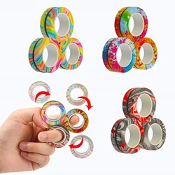 NEW Anti-stress Magnetic Rings Magnetic Bracelet Ring Unzip Toy AntiStress Fidget Toys for Kids Adult Decompression Magic Ring