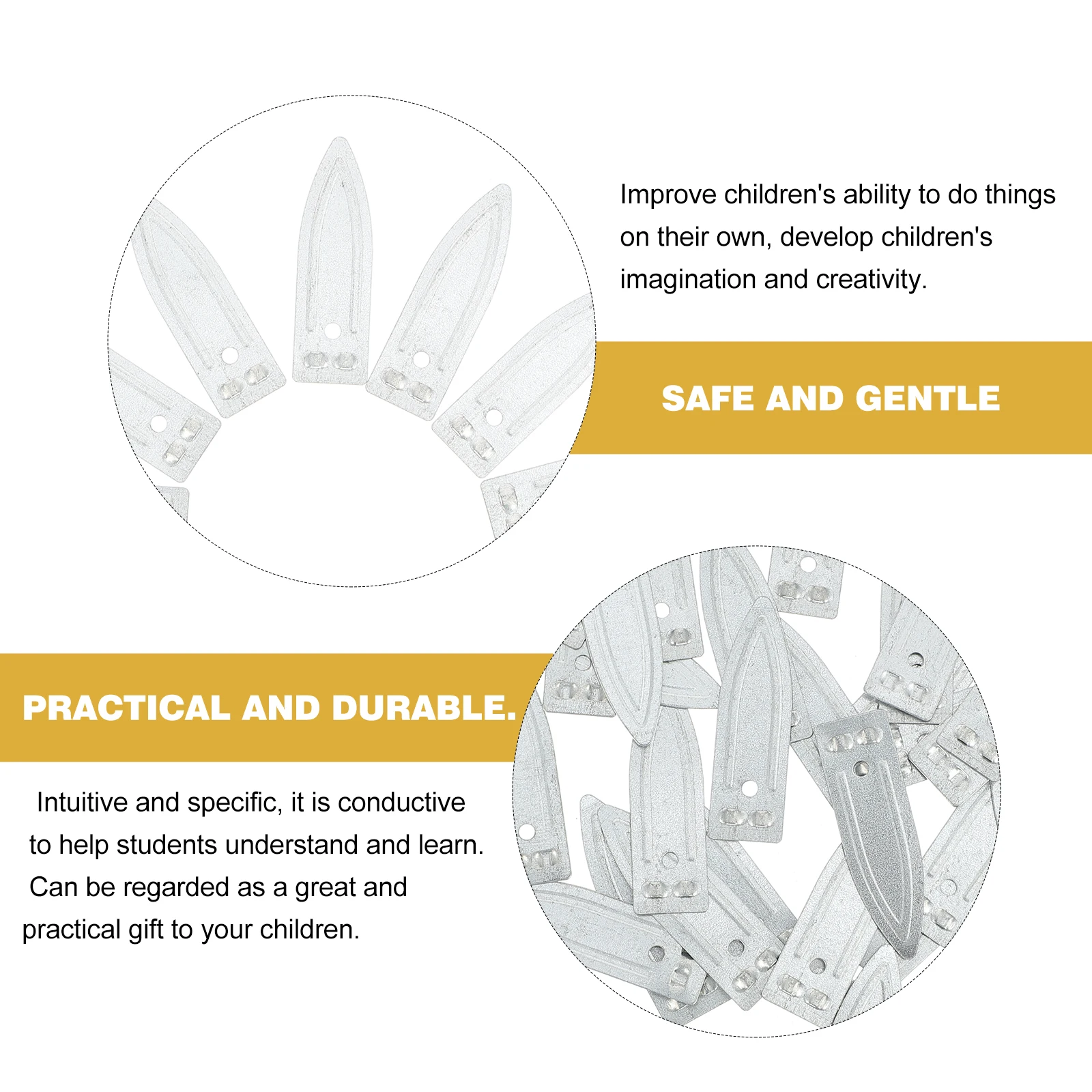 

30pcs Fruit Material Zinc Electrode Strips DIY Experiment Tools Supplies Learning Aids Practical Gifts For