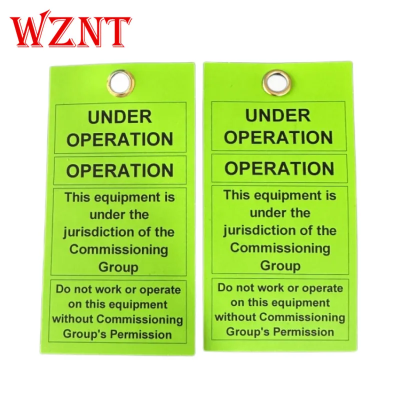 

100PCS Free Shipping Green UNDER OPERATION Safety Lockout Tagout Tag