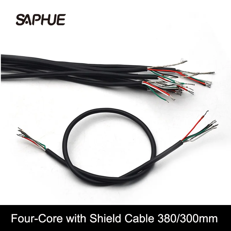 Four Core Humbucker with Shield Cable for Electric Guitar, Pickup Making, Coil Splitting, Black, 6 Pcs, 12Pcs