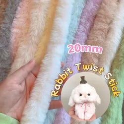 1m Plush Rabbit Hair Twisting Rod Color Fur Ribbon Tapes Rod DIY Gift Plush Twist Wire Stick Dog Toy Handmade Sewing Accessories