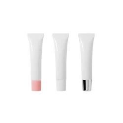 50Pcs Lip Gloss Empty White Tubes 10ML 15Ml 20ML Travel Bottle Refillable Soft Cosmetic Squeeze Container Women & Girls DIY Tool