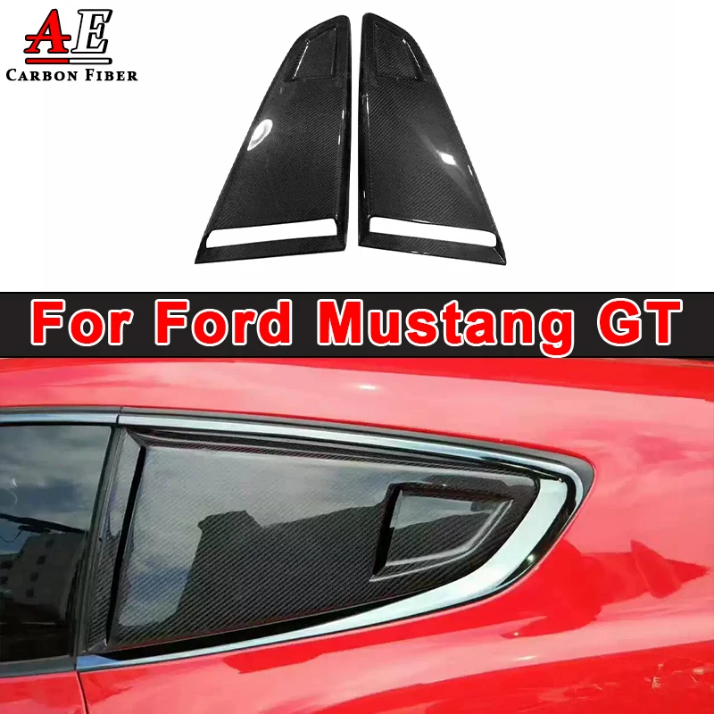 

For Ford Mustang GT Carbon Fiber Car Rear Window Blinds Side Tuyere Louvers Vent MP Style Rear Window Louvers Body Kit