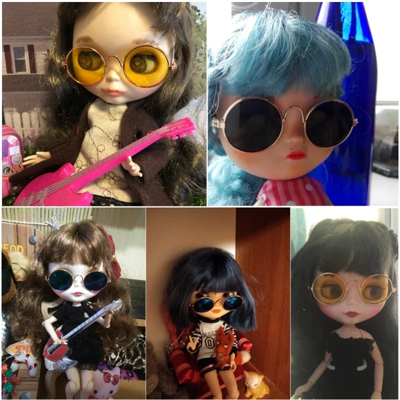 2022 Fashion Doll Toy Sunglasses For BJD Blyth American Grils Glasses Photo Prop Pet Glasses Toy Doll Sunglasses